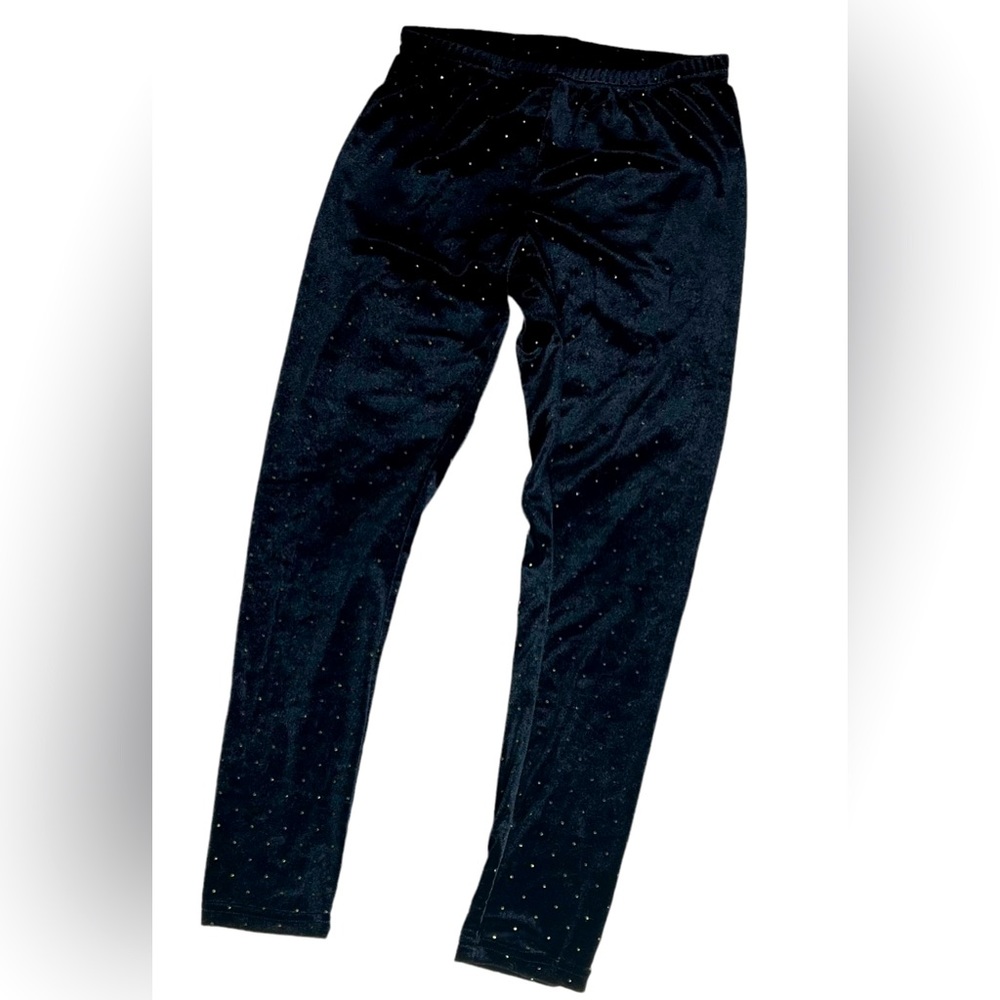 Wonder Nation Girls Velvet Gold Studs Pants L (10/12)